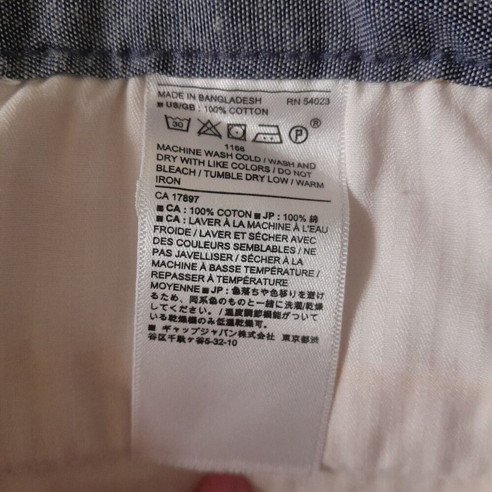 Banana Republic Emerson Shorts Regular Fit Flat Front Cotton Chino Preppy Sz:33 - Picture 6 of 7